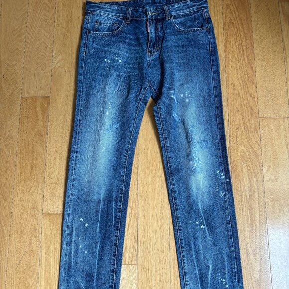 DSquared2 Paint Splatter Distressed Jeans 52 36/32 - Picture 1 of 4